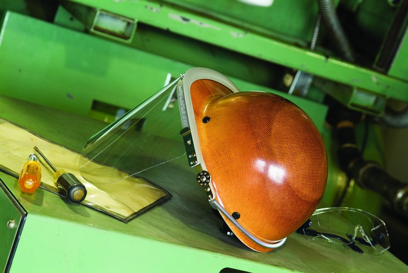 MSA 458702 Skullgard Cap Style Safety Hard Hat with Staz-on Pinlock Suspension | Non-slotted Cap, Made of Phenolic Resin, Radiant Heat Loads up to 350F - Standard Size in Hi-Viz Red Oran - Image 4